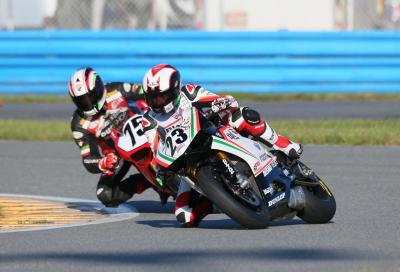 Ducati Panigale e Dario Marchetti sul podio di Daytona