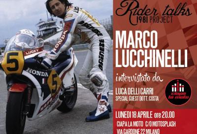 Lucchinelli a Milano per la serata “Riders Talk” 1981 Project