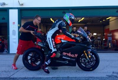 Melandri gira (bene) a Misano sulla Ducati SBK Factory
