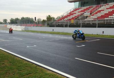 La pioggia rovina i test MotoGP a Barcellona