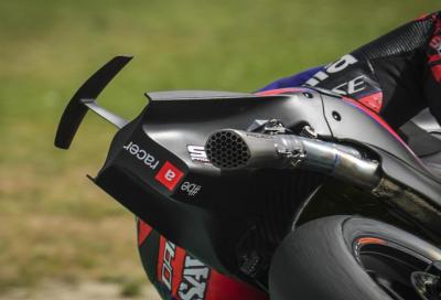 Spunta l’alettone posteriore sull’Aprilia MotoGP